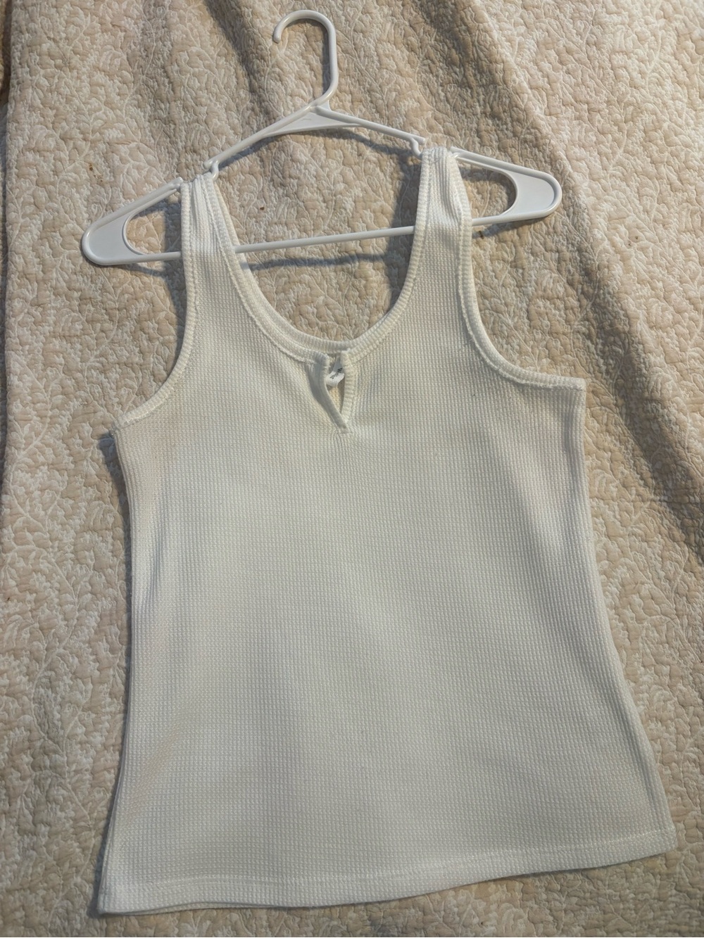 Women’s Wishlist Cream Ribbed Tank Top